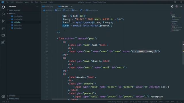 Mengedit Data Database - CRUD PHP MYSQLi Procedural смотреть онлайн