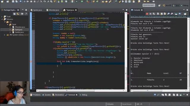 JAVA für Anfänger : textbasierendes POKEMON-like Game #8 смотреть онлайн
