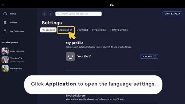 How to change your language in the EA app - EA Help