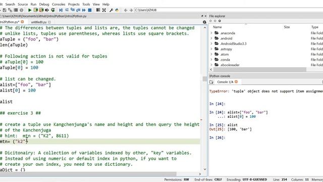 5 Python variable tuple and dictonary смотреть онлайн