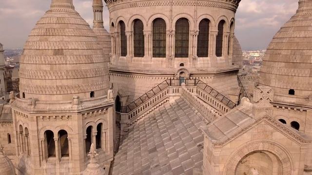 Sacre Coeur Basilica Paris drone 4k смотреть онлайн