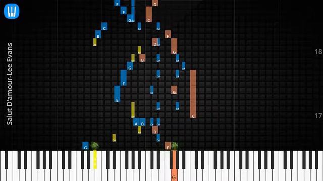 🎹Solo & Chord, Salut D'amour, Lee Evans, Synthesia Piano смотреть онлайн