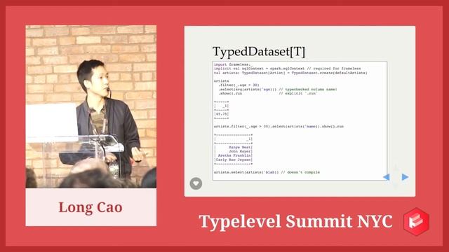 Frameless: A More Well-Typed Interface for Spark – Long Cao смотреть онлайн