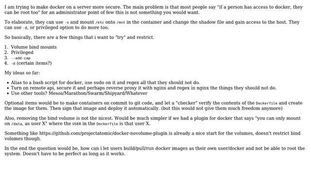 DevOps & SysAdmins: How to secure a docker host to not allow rooting? смотреть онлайн