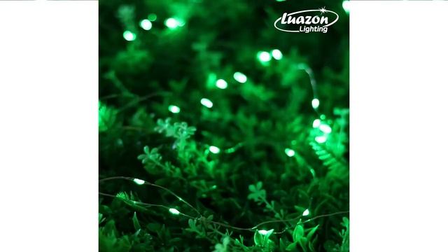 Гирлянда «Нить» 10 м роса, IP44, серебристая нить, 100 LED, 2 режима, солнечная батарея