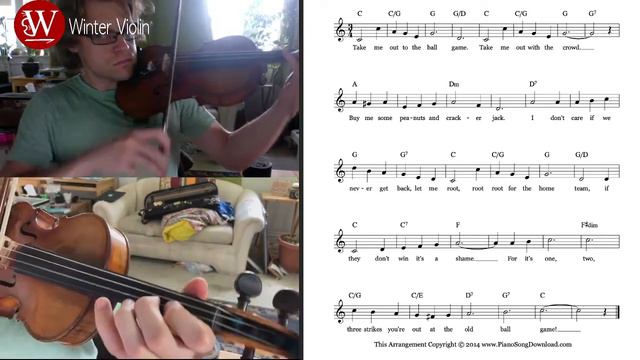 Take Me Out To The Ballgame Violin 1 Play-along смотреть онлайн