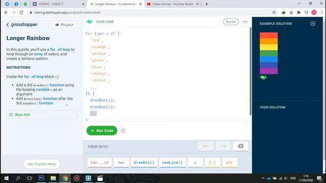 SAGUSANOV CODING - TUGAS 7A | GRASSHOPPER 5 смотреть онлайн