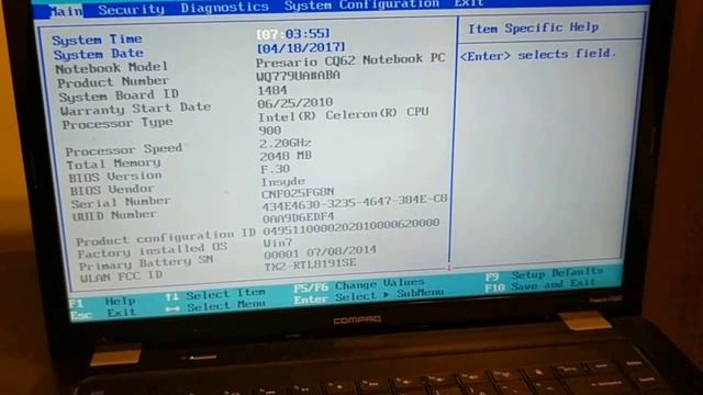 Compaq Presario CQ62-214NR & Elementary OS 0.4 (18Apr2017) смотреть онлайн