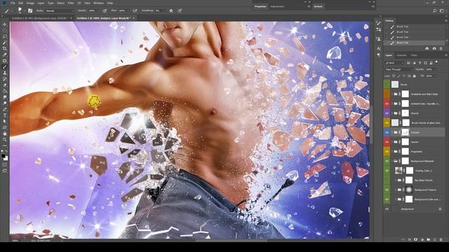 Fragmentation - Shattered Glass Photoshop Action смотреть онлайн