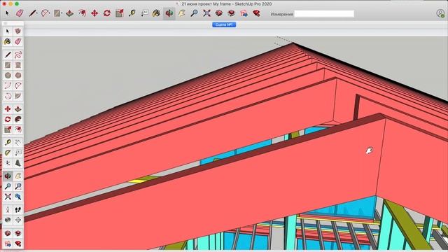Проектирование кровли (расчёска, коньковая 196x46 доска) смотреть онлайн