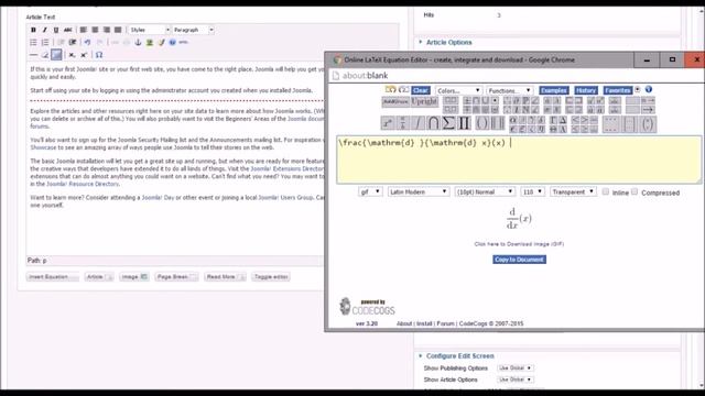 Equation Editor for Joomla 2.5x смотреть онлайн