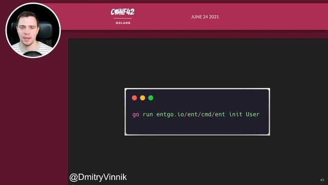 Ent: Making Data Easy in Go | Dmitry Vinnyk | Conf42 Golang 2021 смотреть онлайн