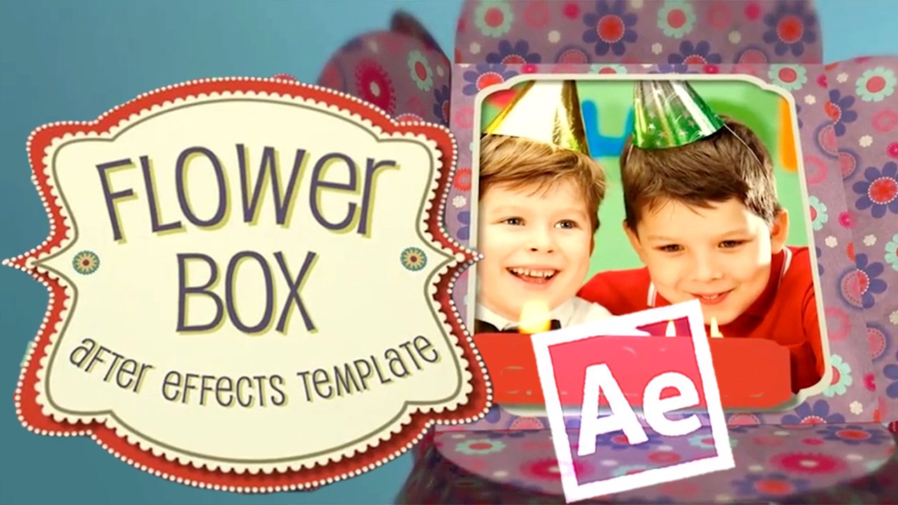 Посмотри ка цветочный куб раскрывает детское слайд-шоу Flower Box Display after effects template смотреть онлайн