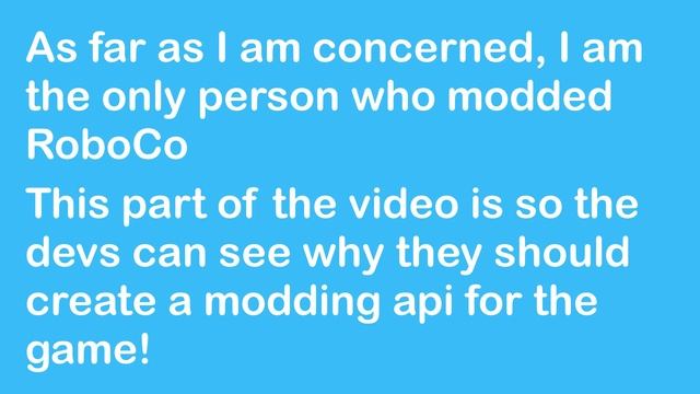 RoboCo Thoughts & Modding | My RoboCo Experience & msg to the devs смотреть онлайн
