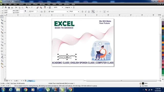 HOW TO MAKE POST IN COREL DRAW | #aaetclasses #photoshop #post #socialmedia смотреть онлайн
