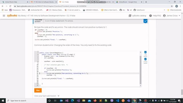 3.2.4 If Else Java Zybooks Challenge смотреть онлайн