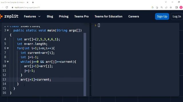 INSERTION SORT java programming concept-1 смотреть онлайн