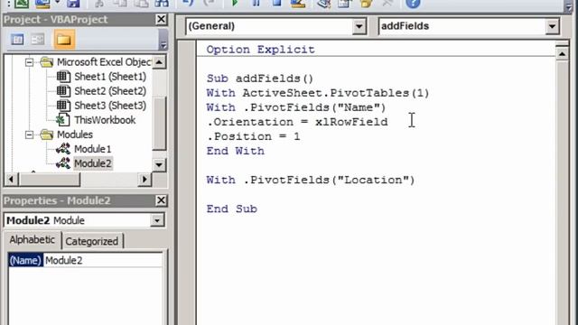 How to manipulate PivotFields in Pivot Table using VBA смотреть онлайн