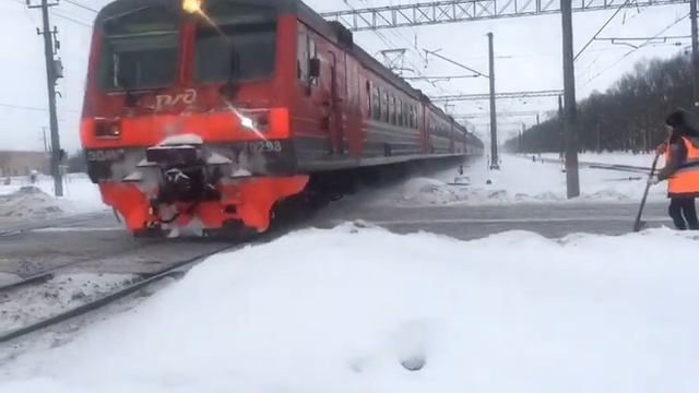 Электропоезд ЭД4М-0298 "Комфорт" сообщением Посёлок - Санкт-Петербург станция Царское село смотреть онлайн