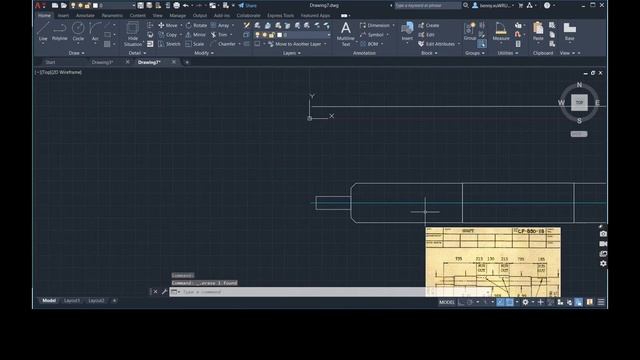 AutoCAD develop the Shaft drawing tutorial смотреть онлайн