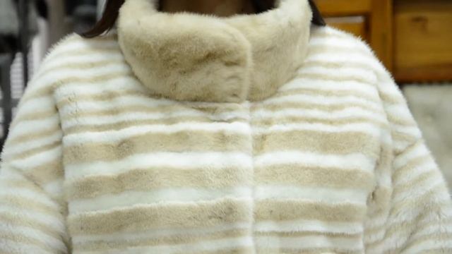 Обзор шубы ''Перлита'' из натурального меха норки, цвет жемчуг #99 смотреть онлайн