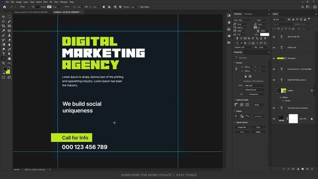 Social Media Banner Design in photoshop | Digital Marketing Agency | Post Design | Photoshop смотреть онлайн