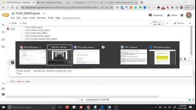 Lec-7 : TFIDF CALCULATION USING PYTHON ||Web Mining смотреть онлайн
