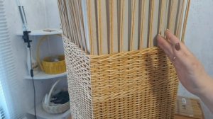 Короб для белья из бумажной лозы.МК.