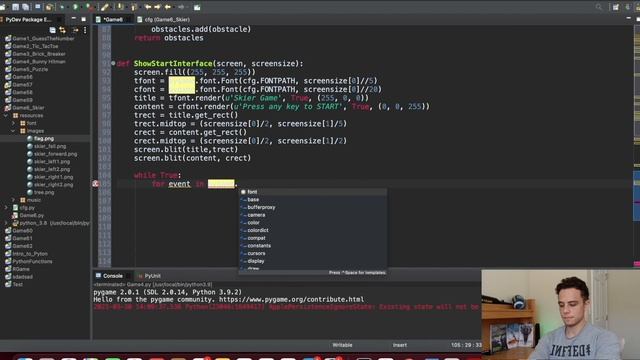 The Skier Game PYTHON Tutorial (Part 6) смотреть онлайн