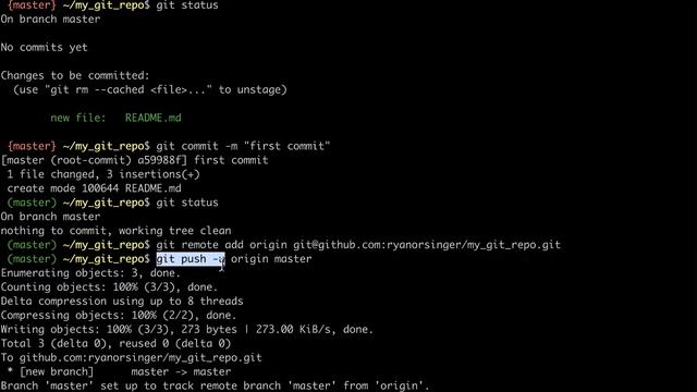 Create a Local Git Repository and Push to GitHub смотреть онлайн