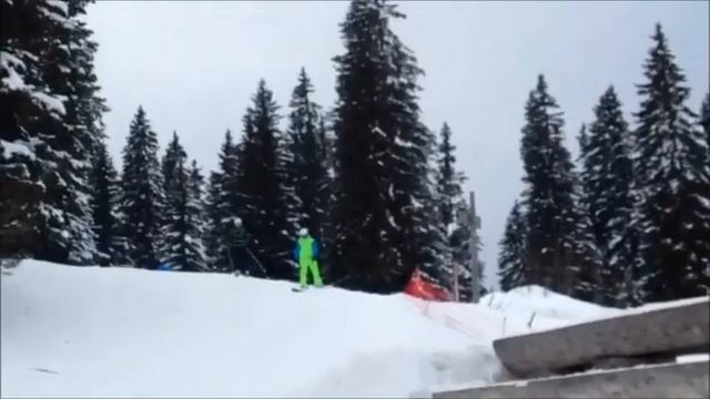 Игорек Сергеев (9) и Илья Савин (16) в сноупарке. Франция, Авориаз 19/01/2014 смотреть онлайн