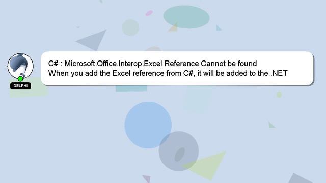 C# : Microsoft.Office.Interop.Excel Reference Cannot be found смотреть онлайн
