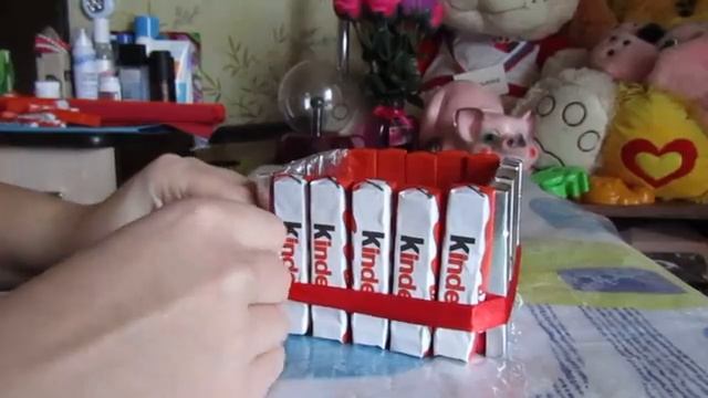 коробочка для подарка из киндер шоколадок смотреть онлайн