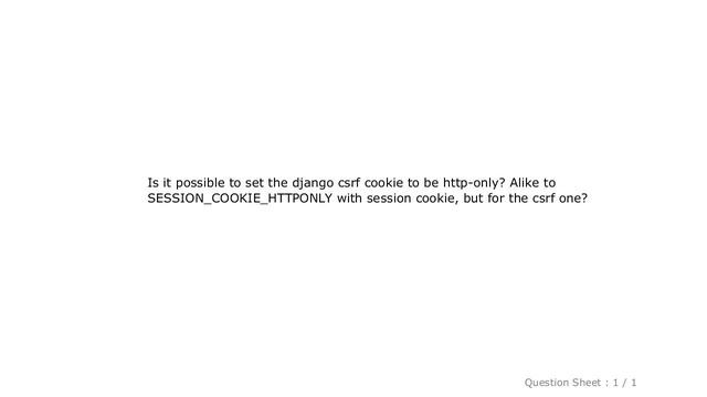 Django : Django CSRF cookie HttpOnly смотреть онлайн