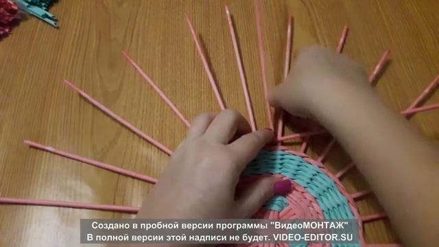 Поднос из бумажных трубочек смотреть онлайн