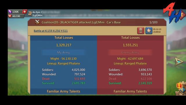 WoW in K159 DI~ Vs LgE - Lords Mobile | War of Wonders | WoW | AmirHasan YT смотреть онлайн