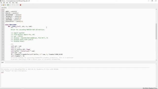 Scrolling Led Matrix Display using Raspberry Pi Pico micropython MAX7219 смотреть онлайн