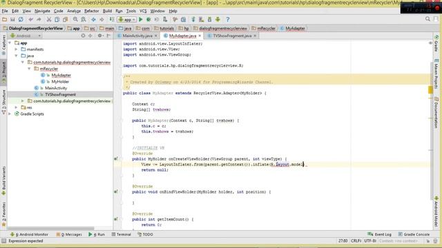Android DialogFragment - With RecyclerView смотреть онлайн