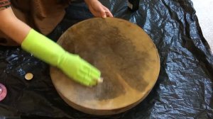 Как обрабатывать бубен маслом