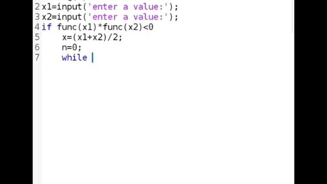 Matlab code of Bisection Method смотреть онлайн
