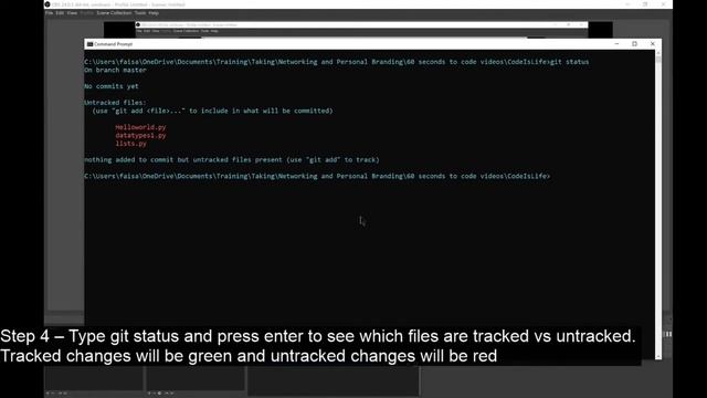How Track, Commit and Push Changes to GitHub - 60 Seconds to Code смотреть онлайн