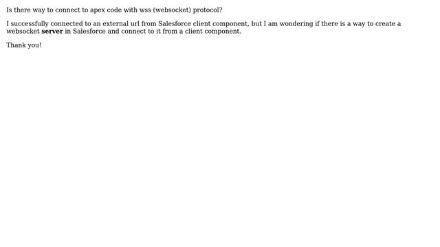 Salesforce: Apex Websocket server смотреть онлайн