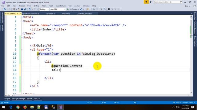 Creating Online Quiz Application using ASP.NET Core MVC and Entity Framework Core смотреть онлайн