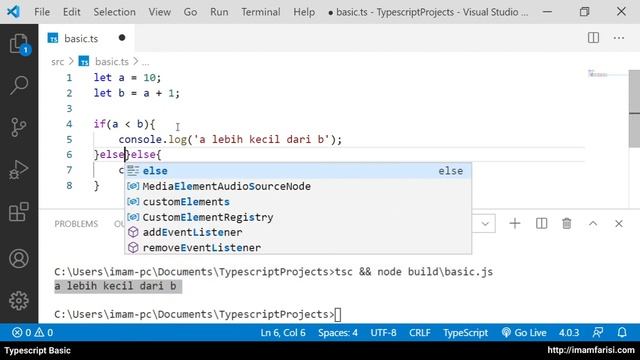 Typescript Basic 09 - IF Else (Percabangan) смотреть онлайн