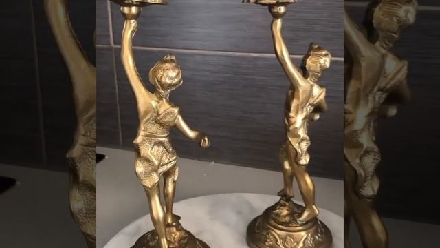 Подсвечники,Бронза ,Франция Высота:29см смотреть онлайн