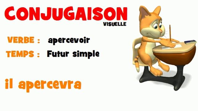 FRENCH VERB = apercevoir = Futur simple смотреть онлайн