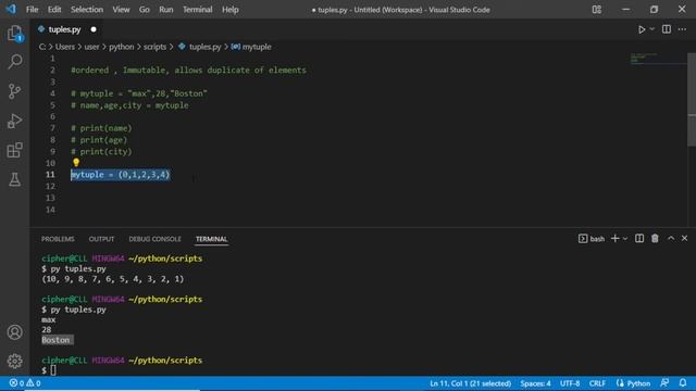 Unpacking Python tuples easily - Learn Python Programming смотреть онлайн