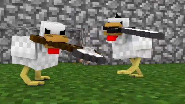 [AMV] Rinha de Galo no Minecraft ao som de Linkin Park - In the End смотреть онлайн