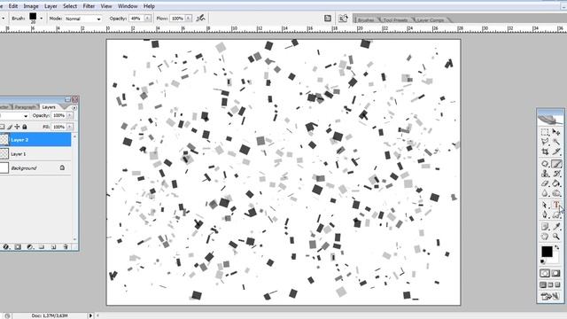 Adobe Photoshop : квадратные кисти - цифровой фон
