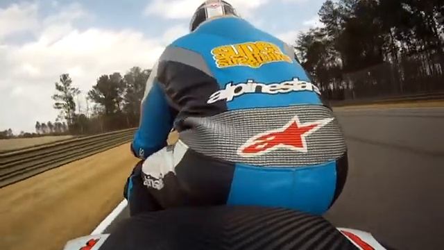 2011 Suzuki GSX-R750 onboard lap Barber